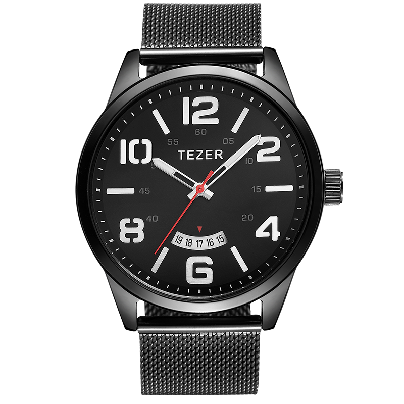 TEZER Men Casual Quartz Wrist  - огляд і ціна Stainless Mesh Band