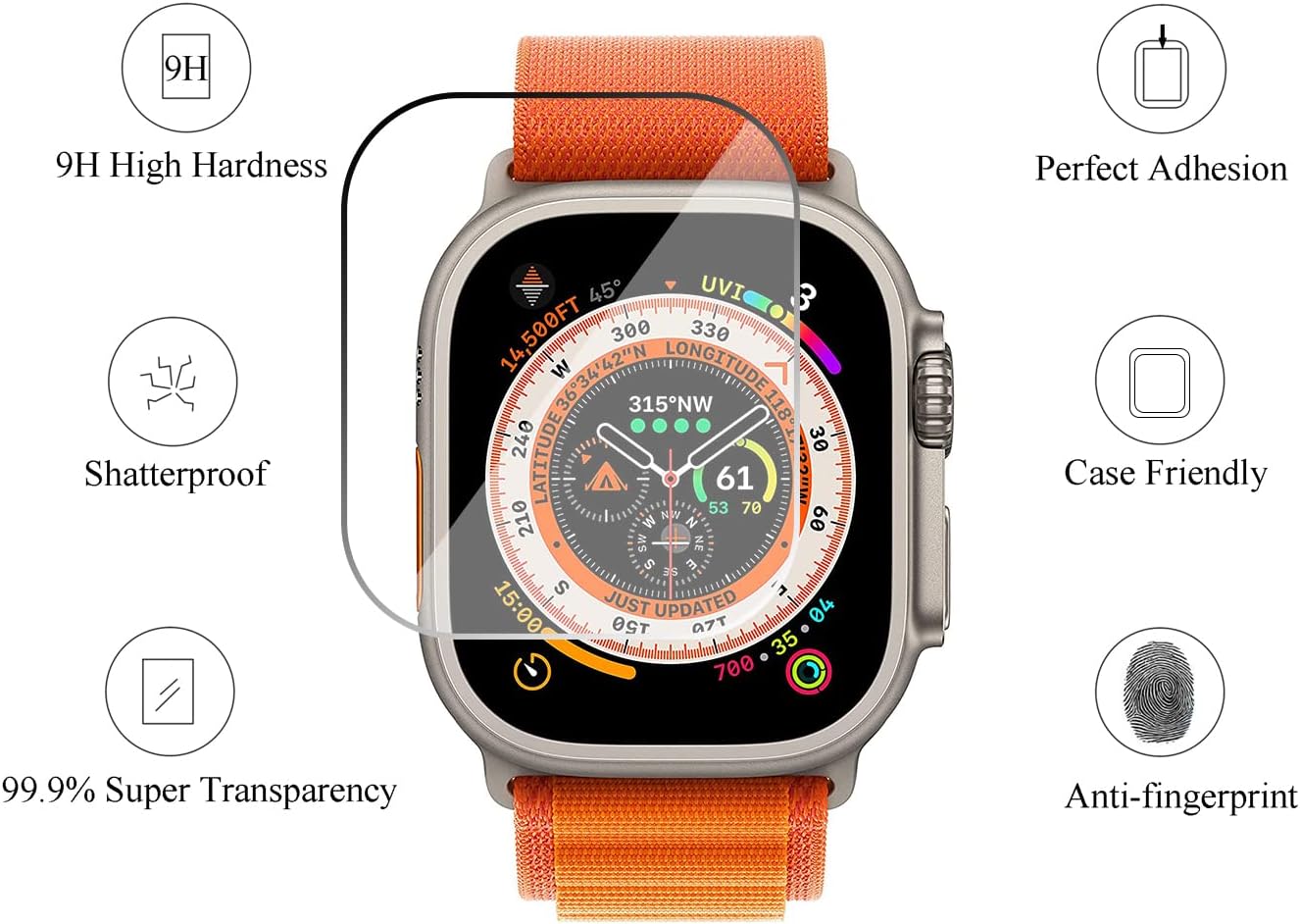 Tempered Glass for Apple Watch - огляд і ціна Watch Case Bumper