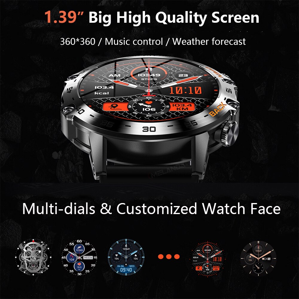 MEVADEN Steel 1.39 inch Men Lu - огляд і ціна Smartwatch Store