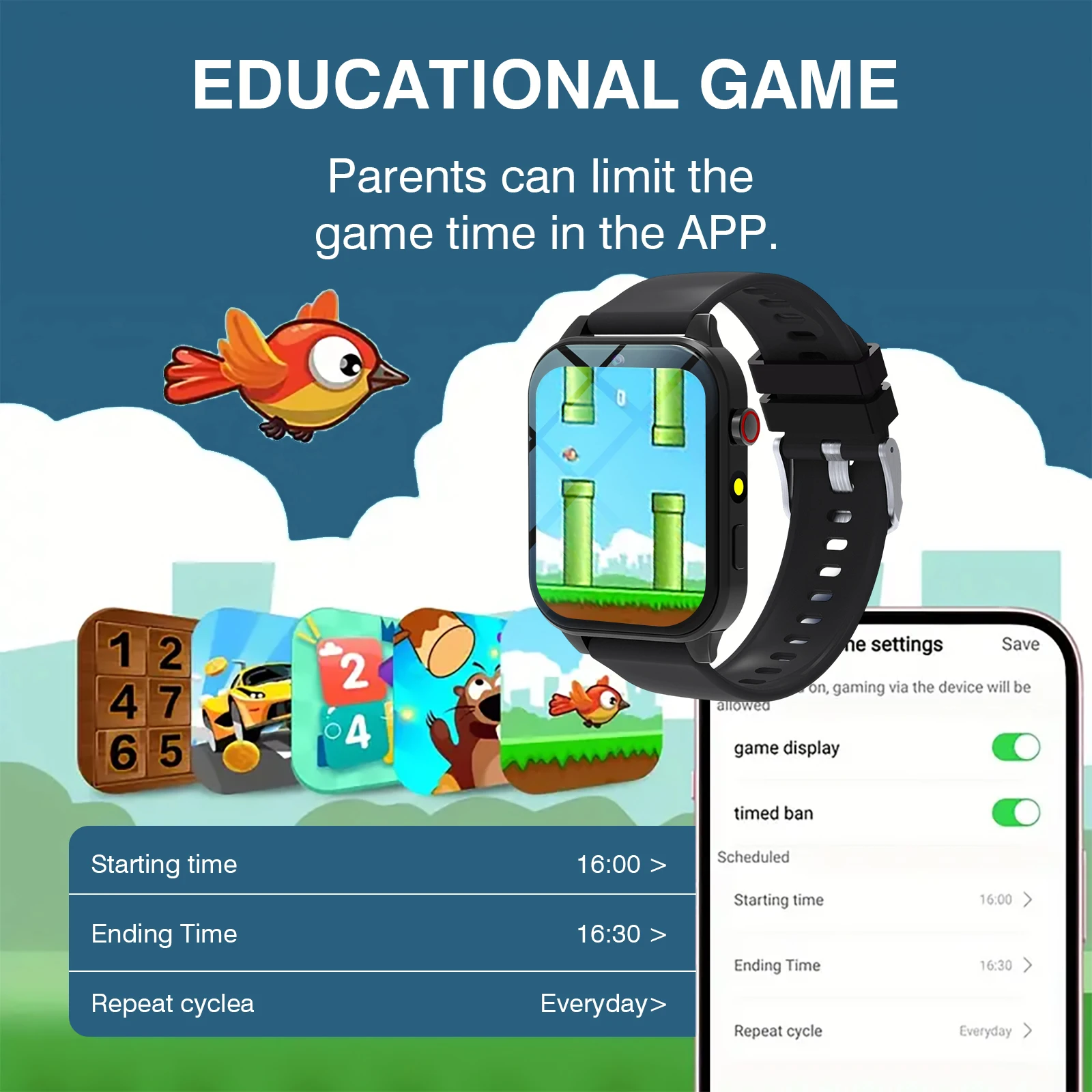 Kids′s Smart Watch 18 Games Ca - огляд і ціна Smartwatch Touch
